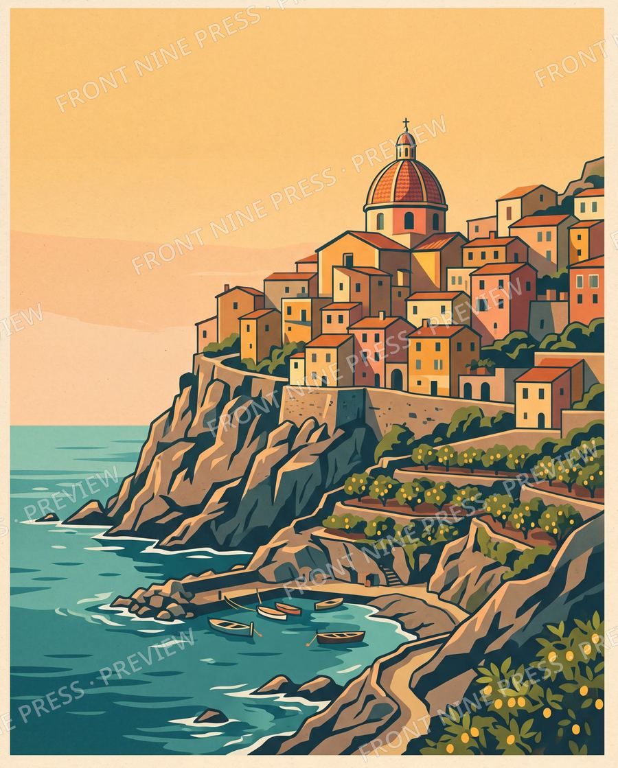 The Amalfi Coast poster art