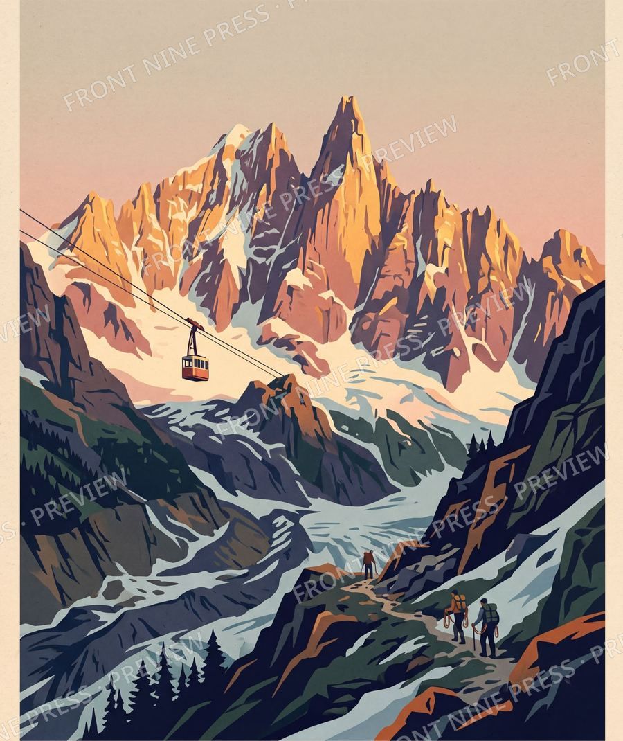 The French Alps poster art