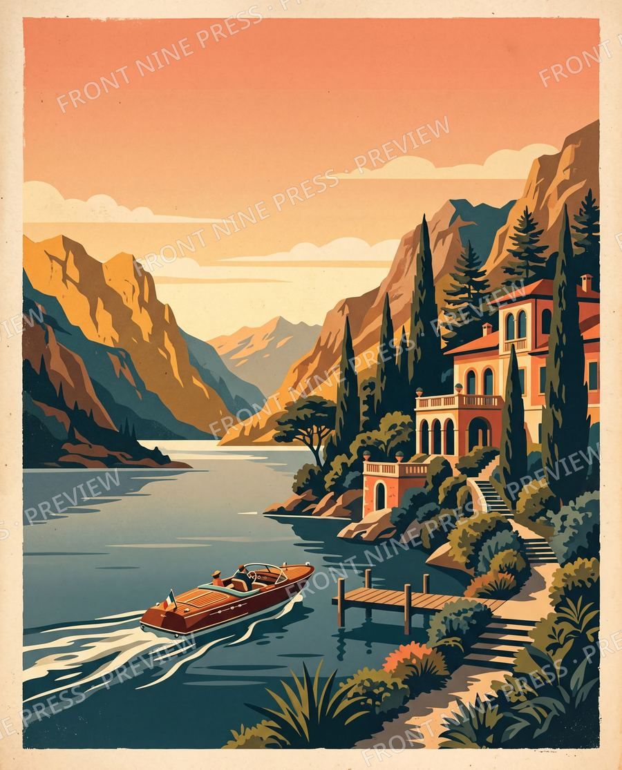 Lake Como poster art