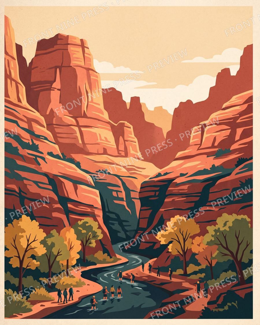 Zion Canyon poster art